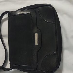 Frankie & Jonnie Black leather trim purse